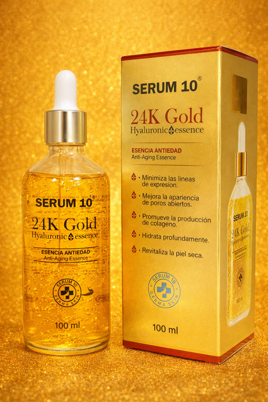 SERUM 10 Acido Hialuronico 24K GOLD 100ml